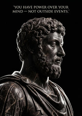 Marcus Aurelius Bust with Quote