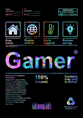 Gamer Nutritional Label