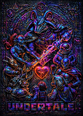 Undertale Characters and Heart