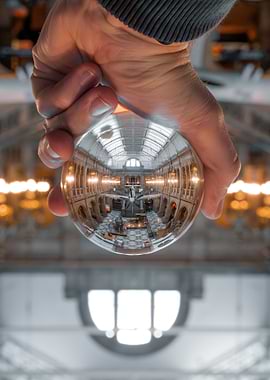 Kelvingrove Art Gallery and Museum trough a Lensball