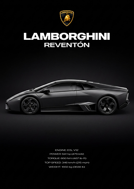Lamborghini Reventón Car Poster