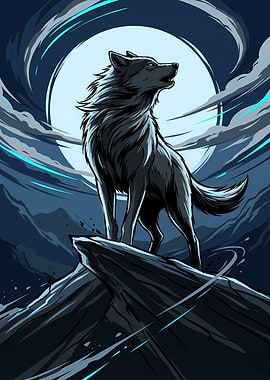 Midnight Howl on the Jagged Ridge