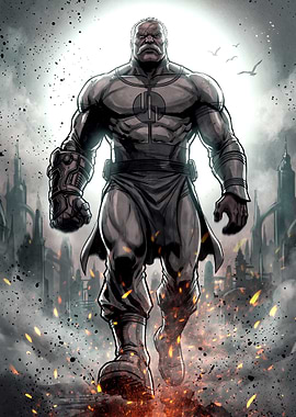 Powerful Warrior in Ruined City