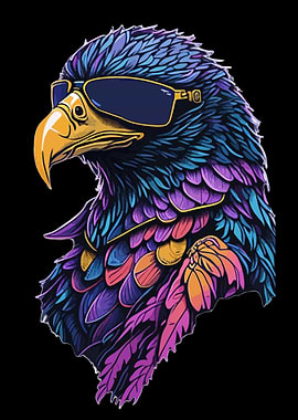 Cool Eagle Wearing Sunglasses
