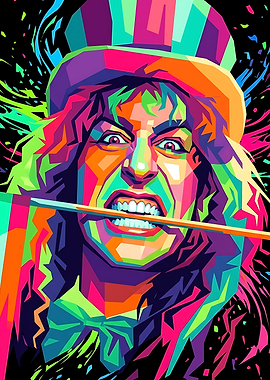 Colorful Dee Snider Portrait WPAP