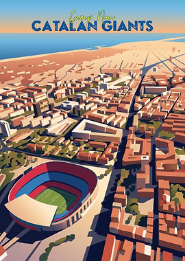 Camp Nou Catalan Giants Aerial View