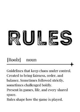 Rules Definition Poster