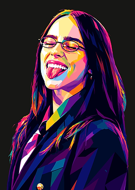 Billie Eilish Pop Art Portrait