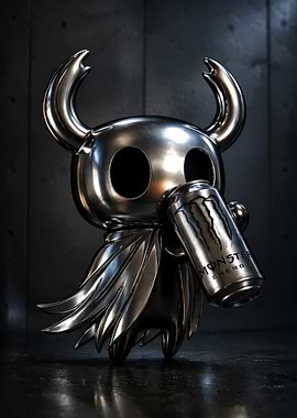 Hollow Knight Knight with Monster Energy Can