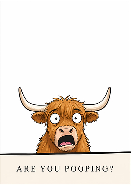 Funny Highland Cow Asks 'Are You Pooping?'