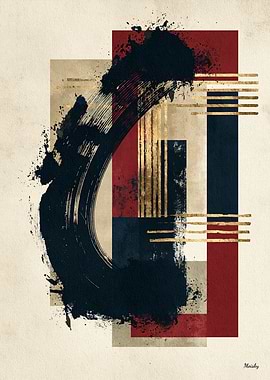 Shodo Graphic Zen No. 17 – Japanese Ink Abstract Wall Art