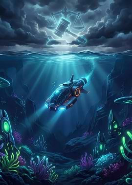 Submarine and Underwater Justice Symbol