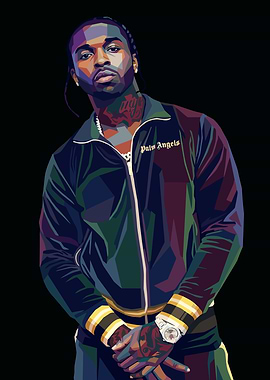 Pop Smoke in Palm Angels Tracksuit