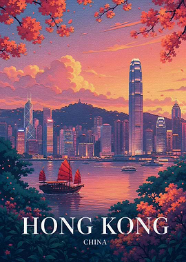 Hong Kong Skyline at Sunset
