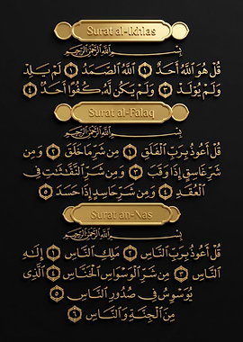 Islamic Surahs Text Art