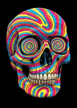Psychedelic Skull Art