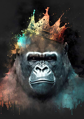 King Gorilla with Crown