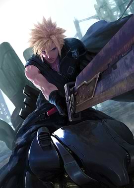 Cloud Strife with Buster Sword