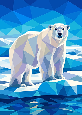 Polar Bear on Ice Floes