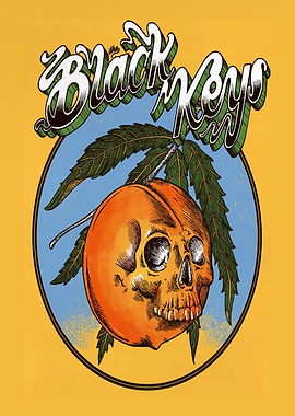 The Black Keys Skull Peach Art