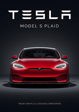 Tesla Model S Plaid Front View