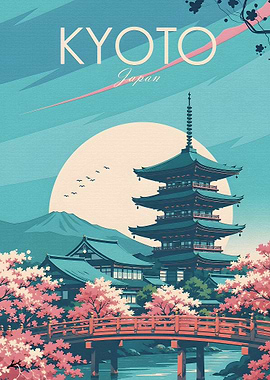 Kyoto Japan Travel Poster
