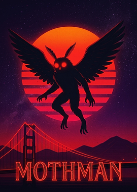 Mothman Over Golden Gate Bridge