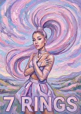 Ariana Grande '7 Rings' Painting