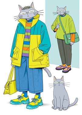 Anthropomorphic Cats in Fashionable Outfits