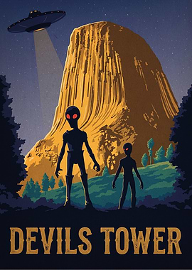 Devils Tower Aliens UFO