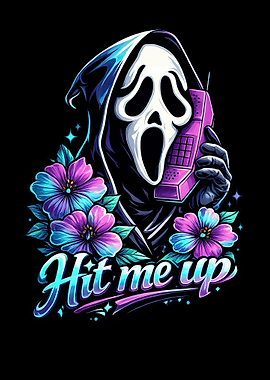 Ghostface with Flowers and Phone