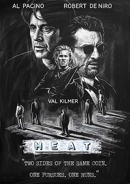 Heat Movie Poster with Al Pacino and Robert De Niro