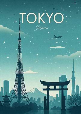 Tokyo Cityscape Poster