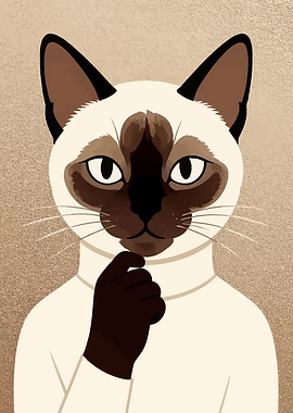 Siamese Cat Thinking