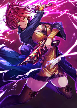 Girl with sword and Gun