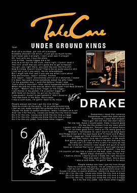 Drake Take Care Album Art Poster