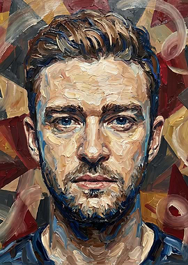 Justin Timberlake Portrait Painting