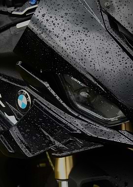 Black BMW S1000RR rain