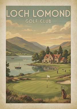 Loch Lomond Golf Club Vintage Poster