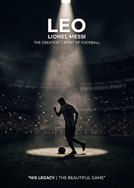 Lionel Messi in Stadium Spotlight