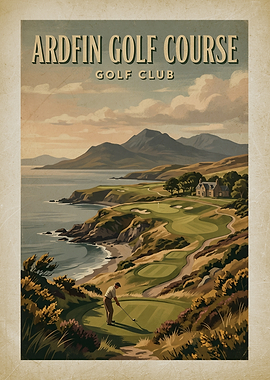 Ardffin Golf Course Vintage Poster