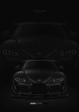 Black Toyota Supra Poster