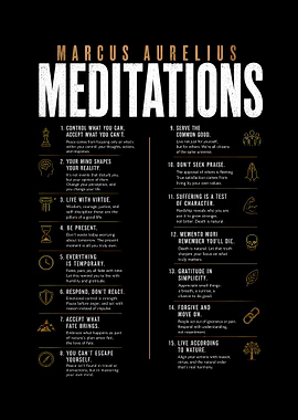 Marcus Aurelius Meditations Poster