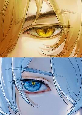 Eyes : Gold and Blue