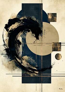 Enso Shodo Zen No. 14 – Japanese Ink Abstract Wall Art