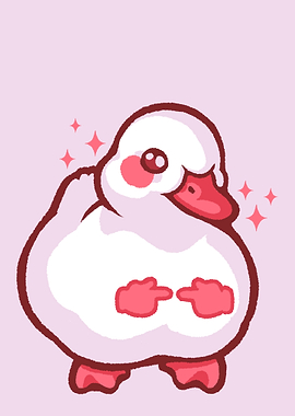 Shy Duck Fingers Touching
