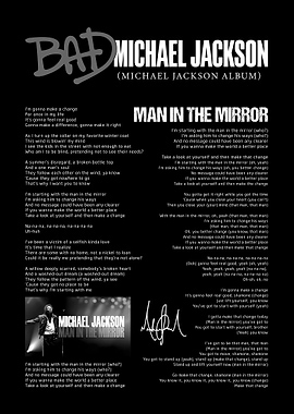 Michael Jackson Man in the Mirror Album Art