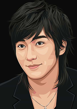Illustration of a young Asian man