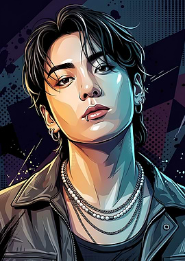 Jungkook K-Pop Star Portrait