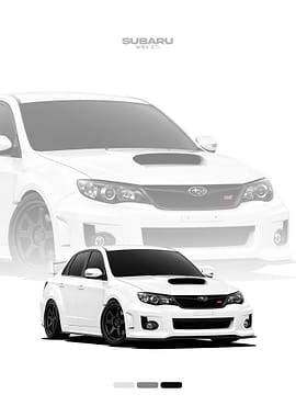 White Subaru WRX STI Sedan